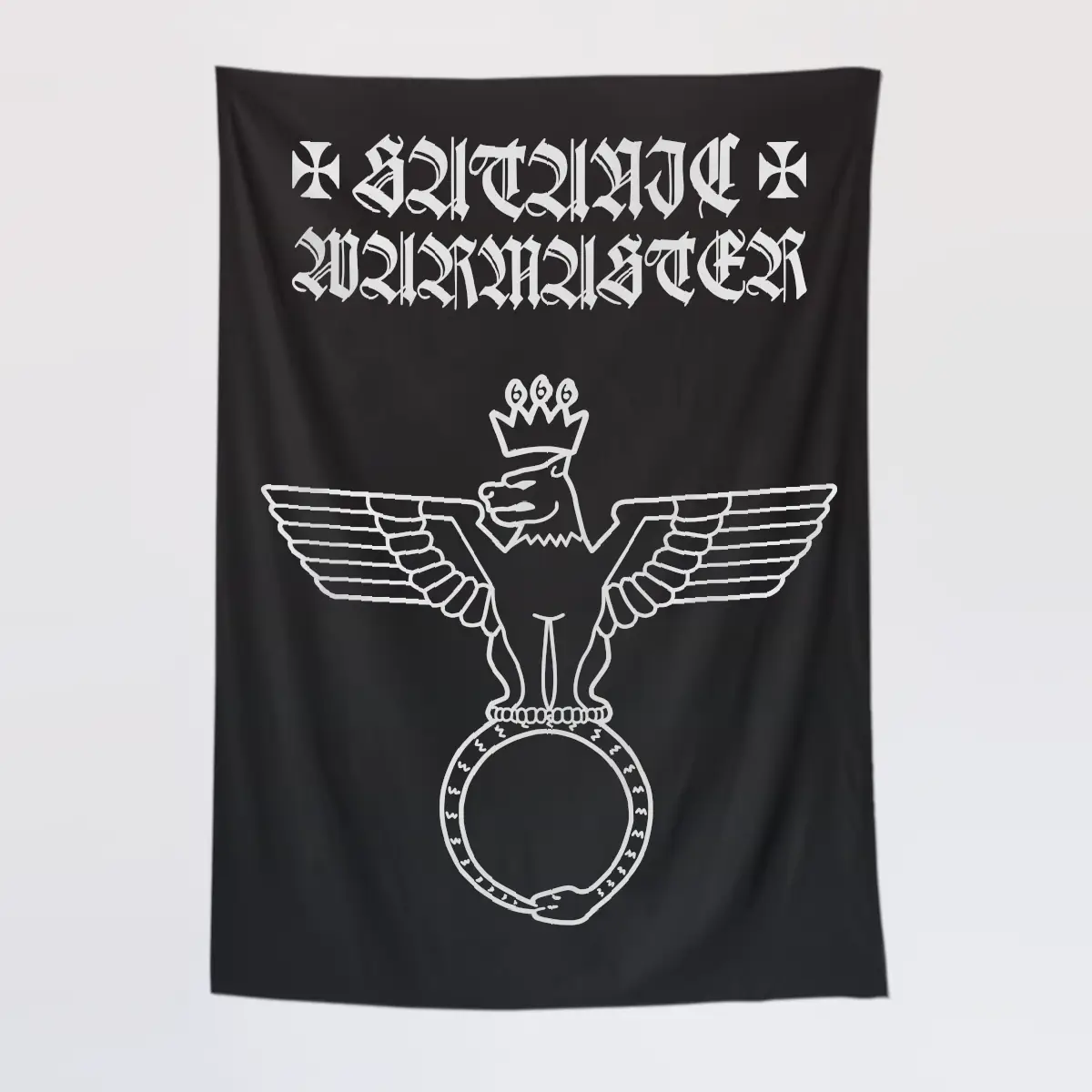 Satanic Warmaster Wall Tapestry, Satanic Warmaster Strength & Honour Tapestry Wall Poster