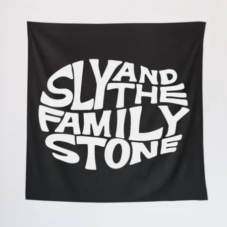 Sly and the Family Stone Wall Tapestry, Sly and the Family Stone Logo Tapestry Wall Poster
