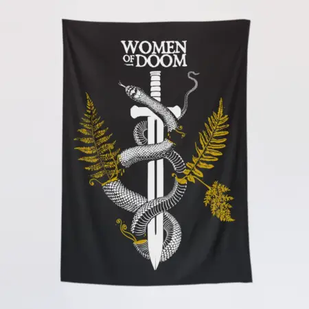 Women of Doom Wall Tapestry, Women of Doom Artwork Tapestry Wall Poster