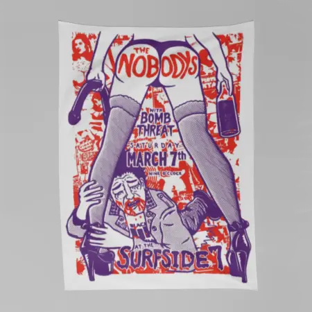 Black Flag Tapestry, Black Flag Concert Tapestry Wall Poster