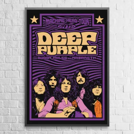 Deep Purple Poster, Deep Purple Machine Head Tour Wall Poster