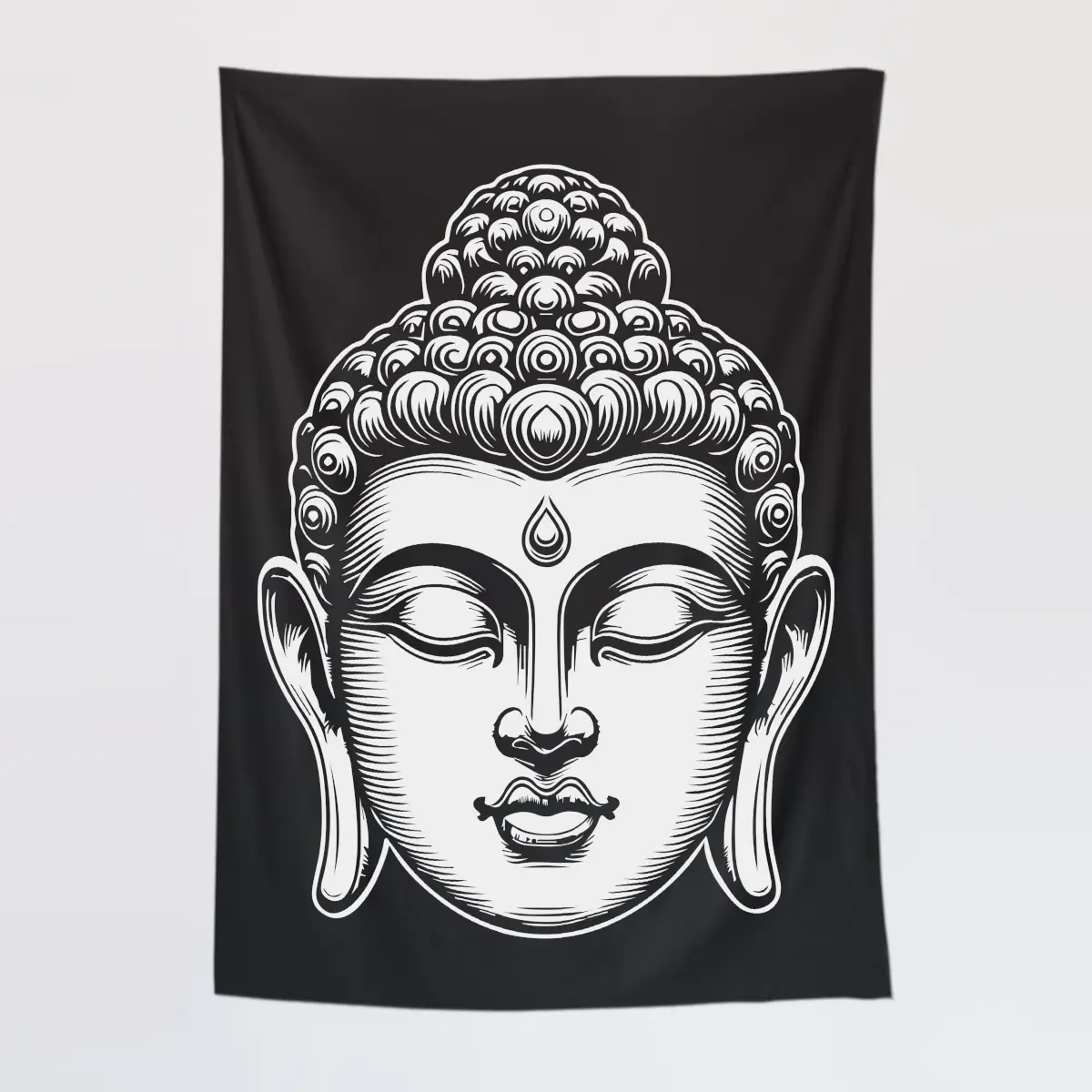 Buddha Head Tapestry, Buddha Statue Tapestry Wall Poster