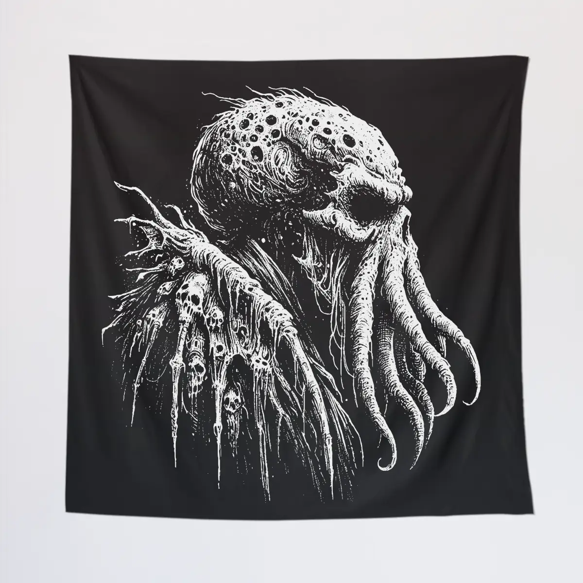 Cthulhu Octopus Monster Tapestry, Mythos Cosmic Creature Wall Poster