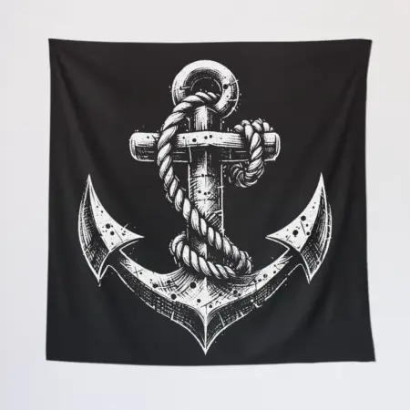 Gothic Style Anchor Tapestry, Anchor Gothic Tapestry Wall Poster
