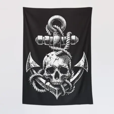 Gothic Style Anchor Tapestry, Anchor Gothic Tapestry Wall Poster