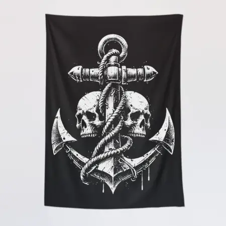 Gothic Style Anchor Tapestry, Anchor Gothic Tapestry Wall Poster