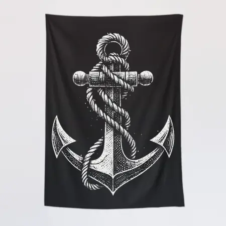 Gothic Style Anchor Tapestry, Anchor Gothic Tapestry Wall Poster