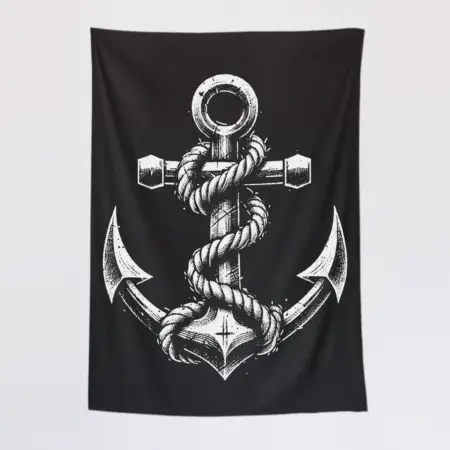 Gothic Style Anchor Tapestry, Anchor Gothic Tapestry Wall Poster