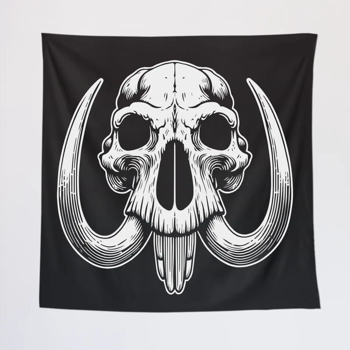 Mammoth Head Tapestry, Mammoth Skull Tapestry Wall Poster