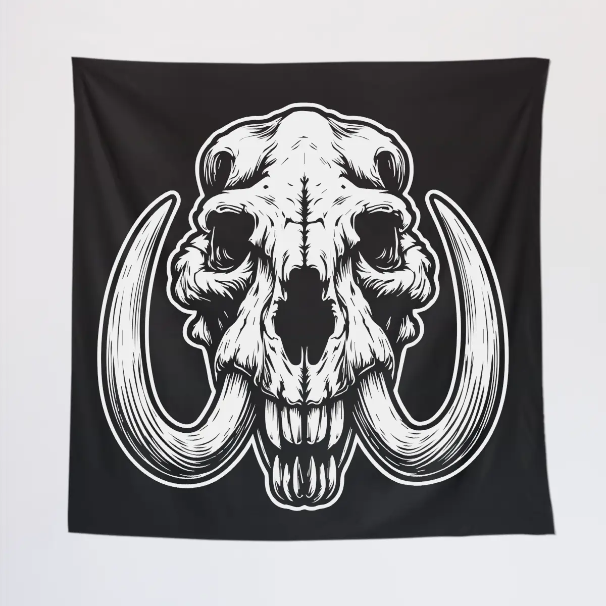 Mammoth Head Tapestry, Mammoth Skull Tapestry Wall Poster