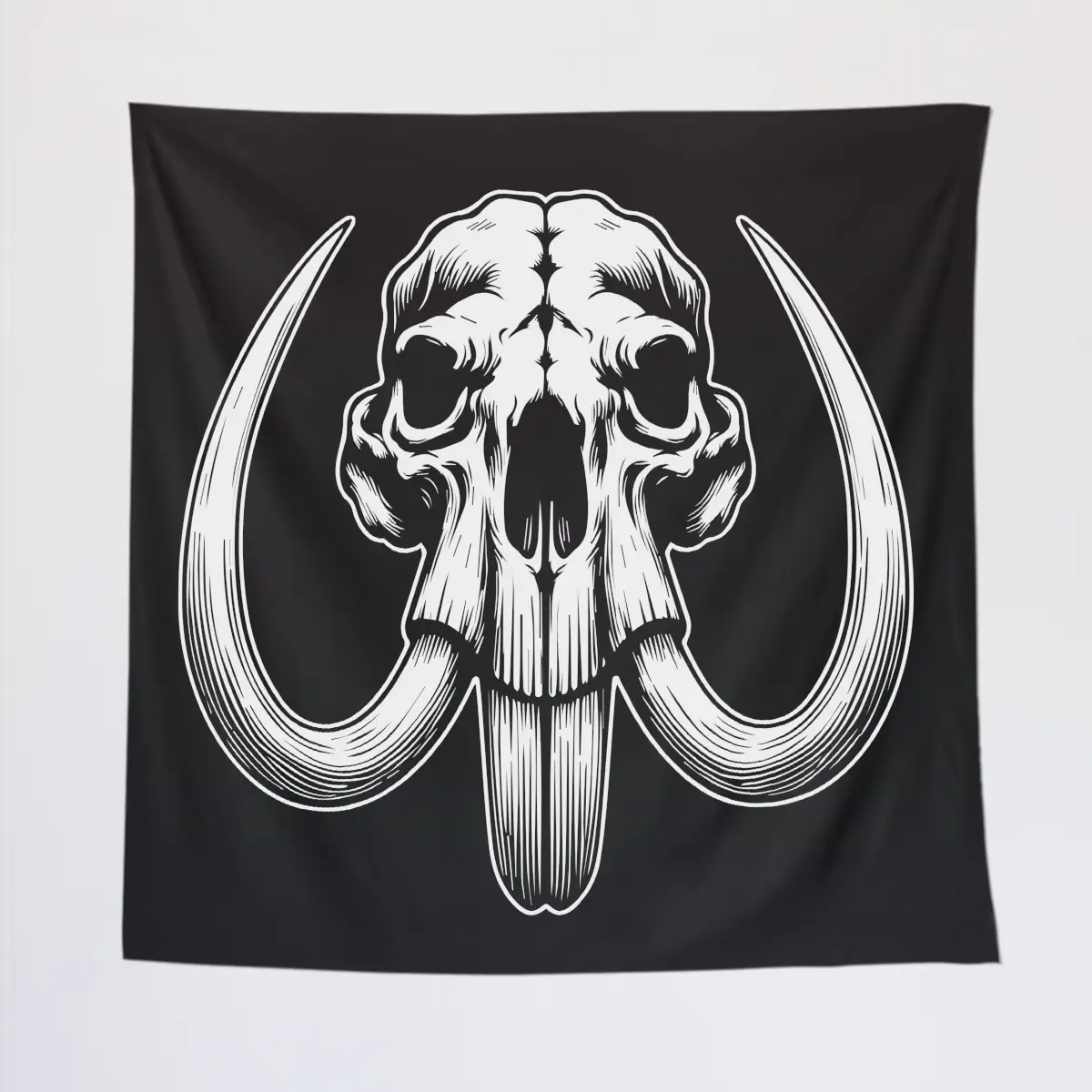 Mammoth Head Tapestry, Mammoth Skull Tapestry Wall Poster