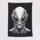 Scary Alien Tapestry, Alien Head Tapestry Wall Poster