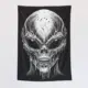 Scary Alien Tapestry, Alien Head Tapestry Wall Poster