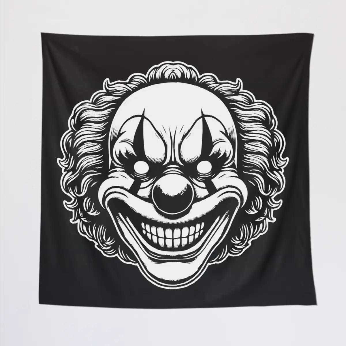 Scary Horror Clown Tapestry, Clown Tapestry Wall Poster
