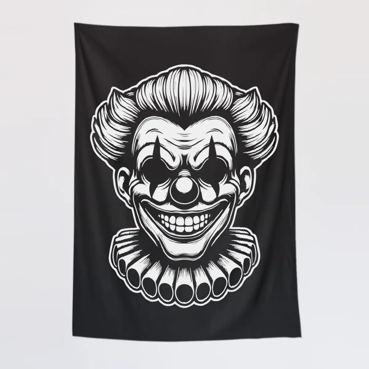 Scary Horror Clown Tapestry, Clown Tapestry Wall Poster