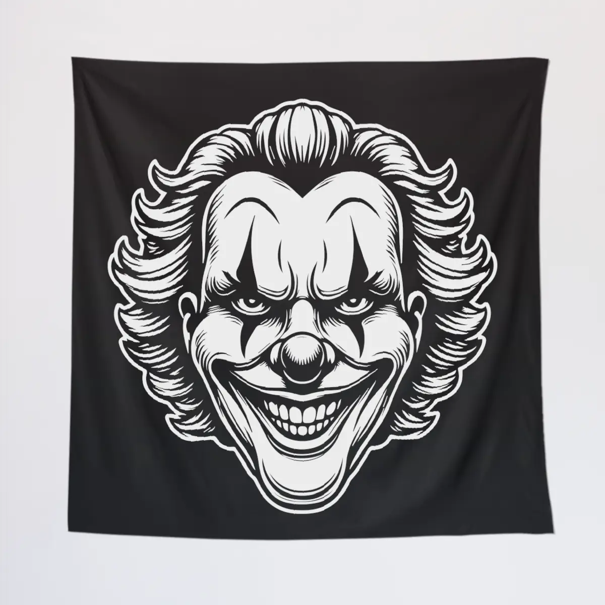 Scary Horror Clown Tapestry, Clown Tapestry Wall Poster