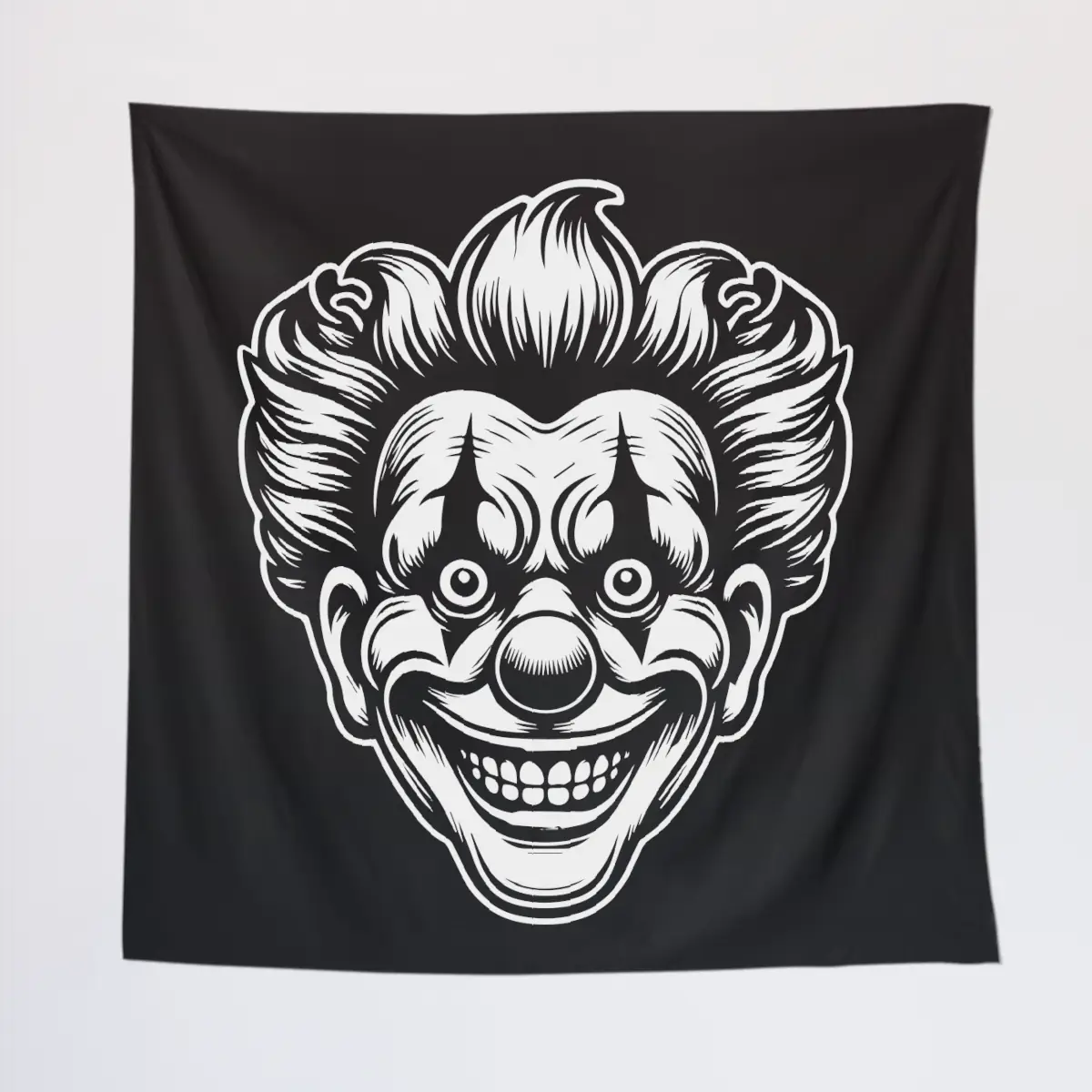 Scary Horror Clown Tapestry, Clown Tapestry Wall Poster