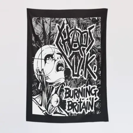 Chaos UK Tapestry, Chaos UK Burning Britain Wall Poster
