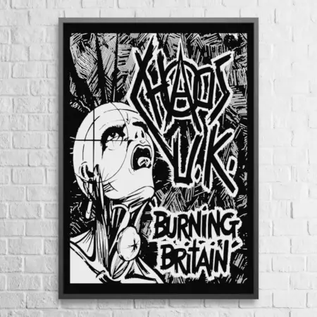 Chaos UK Wall Poster, Chaos UK Burning Britain Paper Poster