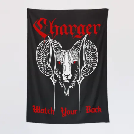 Charger Tapestry, Charger Watch Your Back Wall Poster