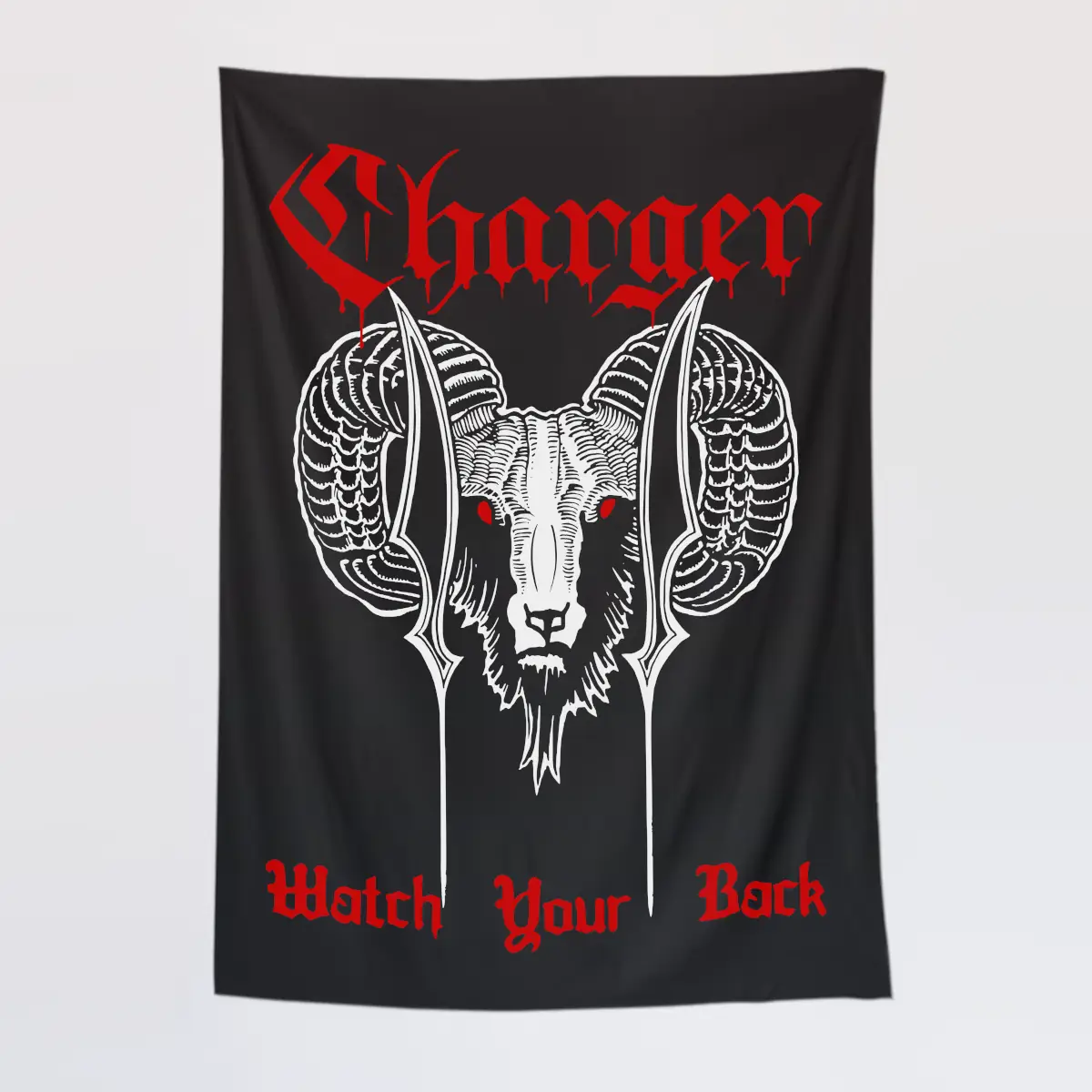 Charger Tapestry, Charger Watch Your Back Wall Poster
