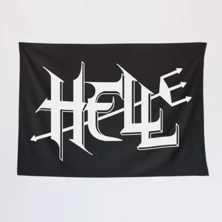Hell Tapestry, Hell Logo Oversize Wall Poster