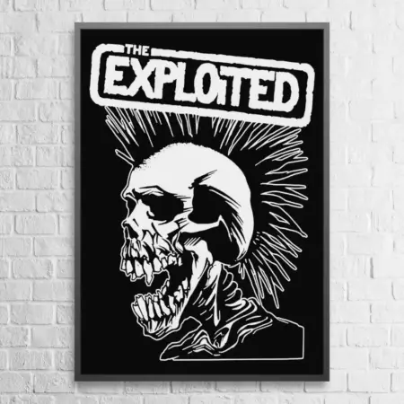 The Exploited Wall Poster, Vintage Skull Paper Poster