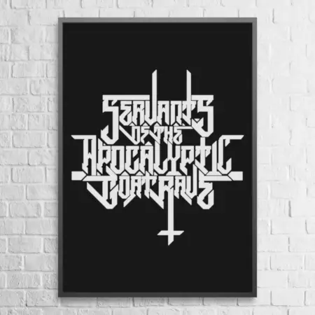 Servants of The Apocalyptic Goat Rave Poster, SOTAGR Logo Wall Poster